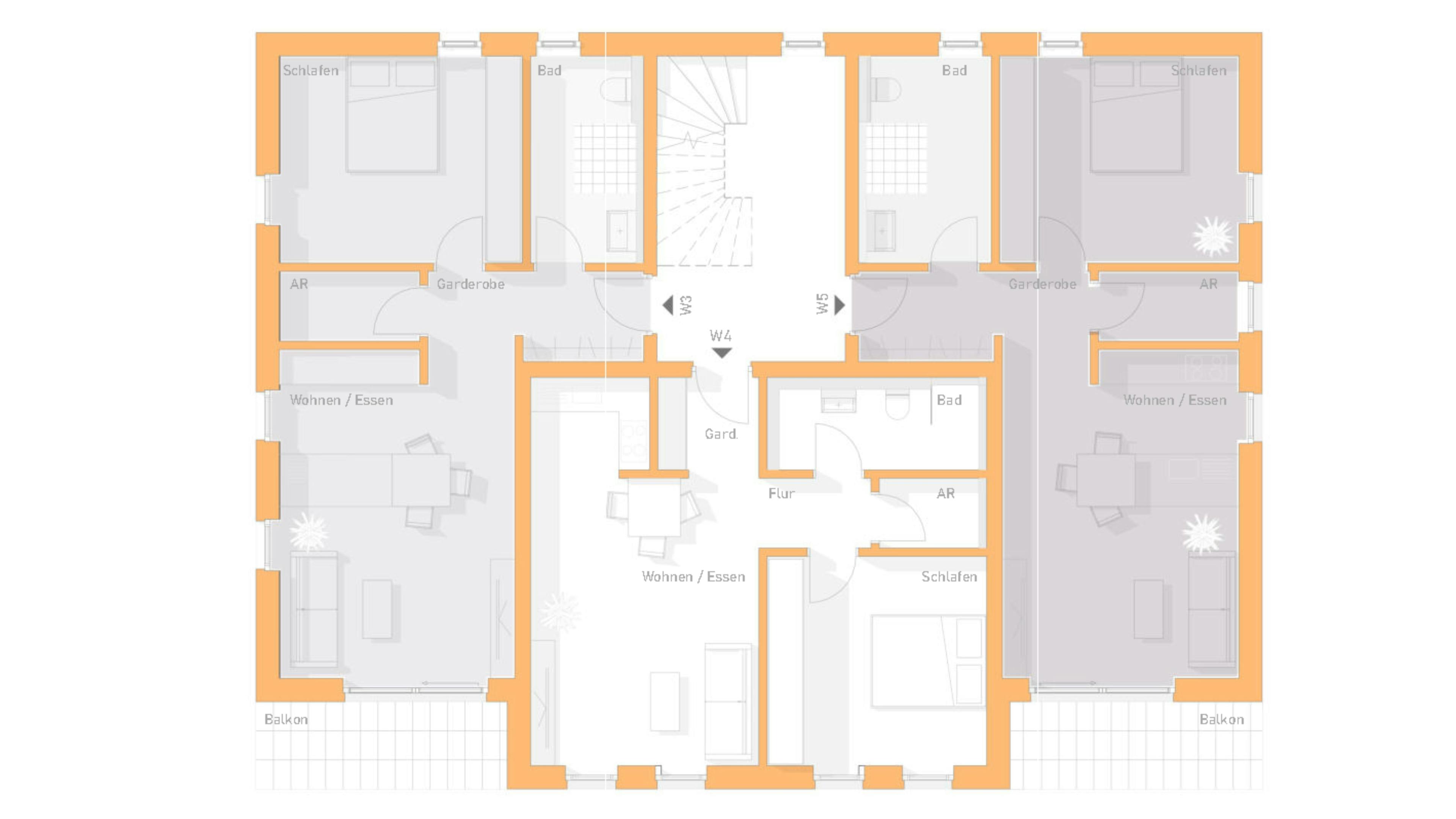 Gebäudetypen Planungsprojekte 5 - 6 Wohneinheiten Grundrisse